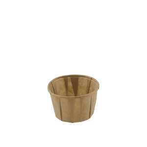 FSC® papieren sausbakje 3,25oz / 100ml bruin