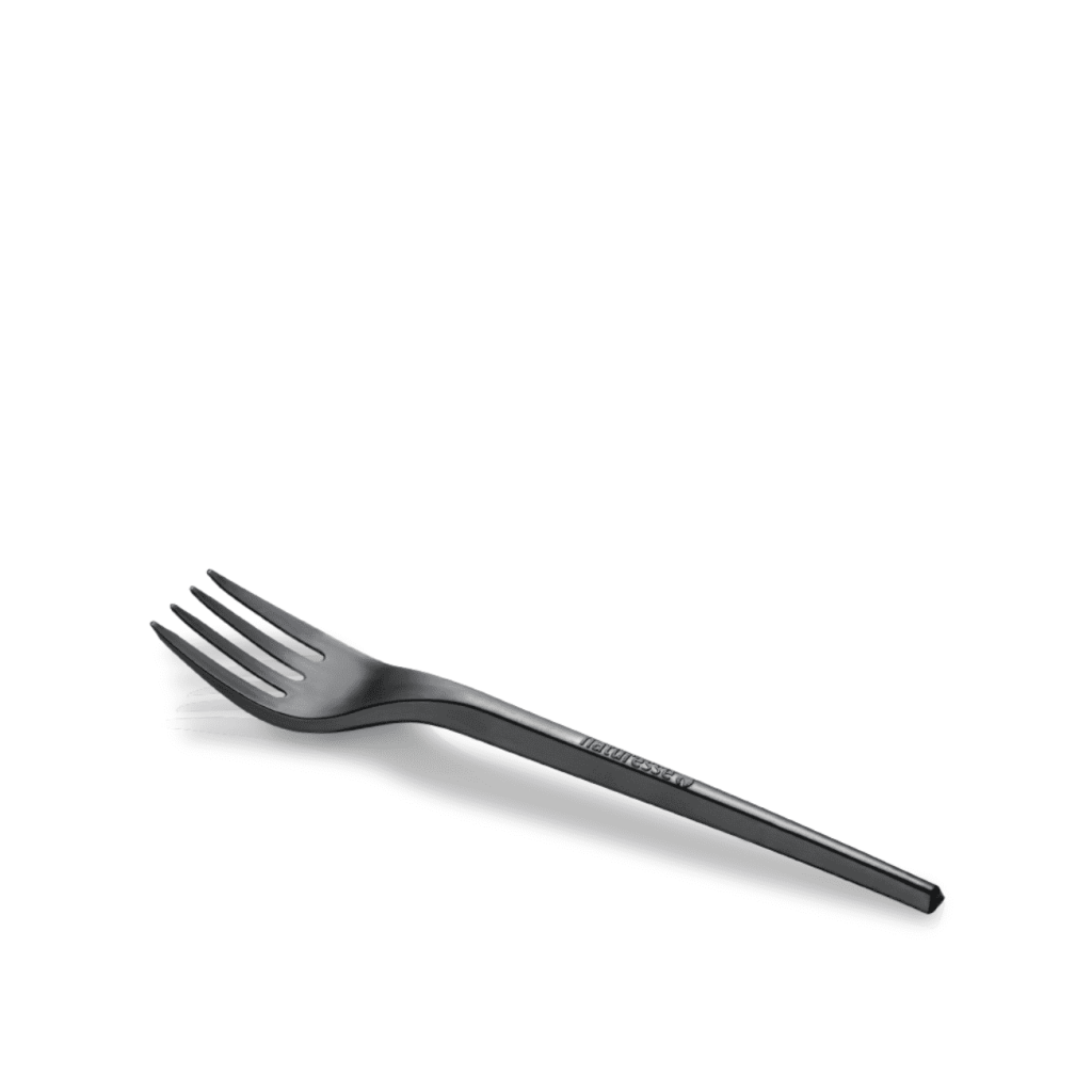 Plastic vorken (extra sterk) - herbruikbaar vork zwart - 18cm – Goedkope Disposable