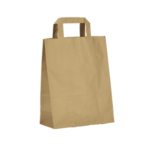 FSC® kraft papieren blokbodemtas bruin 22+11x27cm