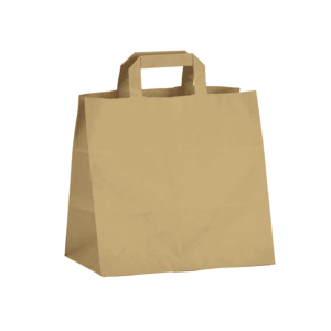 FSC® kraft papieren blokbodemtas bruin 26+17x26cm