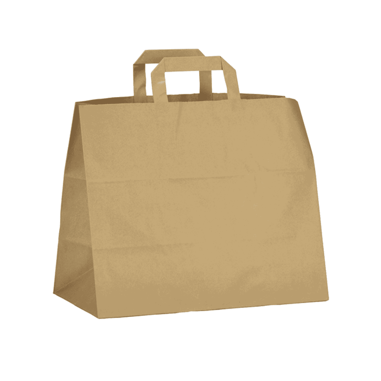 FSC® kraft papieren blokbodemtas bruin 32+18x26cm