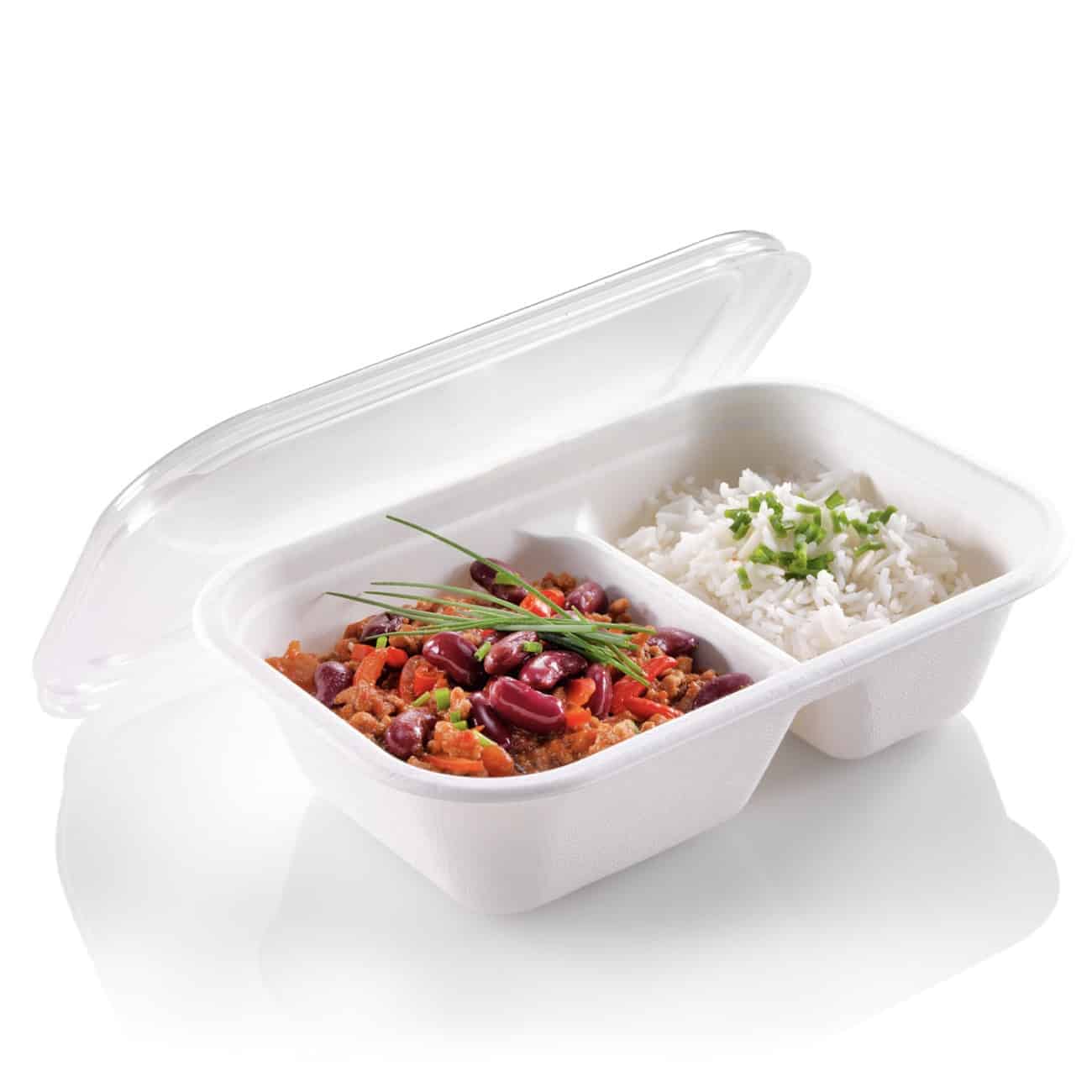 Suikerriet maaltijdbakje 1000ml/22,9x15,3x5,7cm - Afbeelding 2