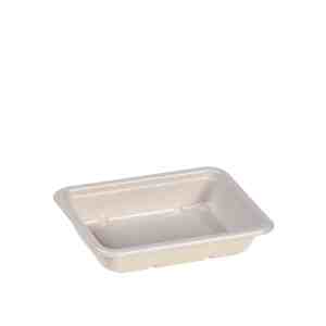 Suikerriet maaltijdbakje gelamineerd 420ml/17,5x12,5x3,5cm