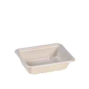 Suikerriet maaltijdbakje gelamineerd 520ml/17,5x12,5x4,5cm