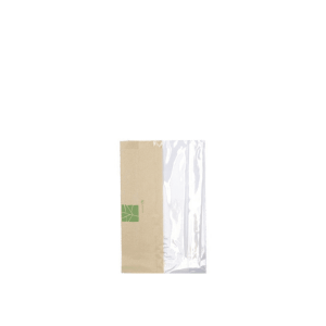 Paperwise broodzak met venster 23x14+(2x3)cm