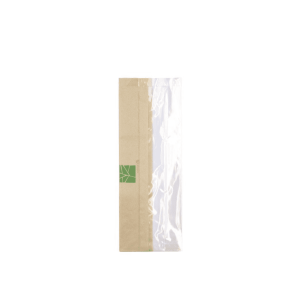 Paperwise broodzak met venster 33x12+(2x3)cm