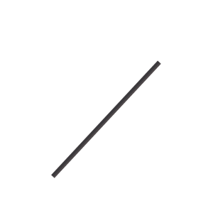 Bamboe vezel rietje zwart 230x6mm