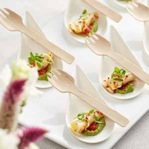 Houten snackvorken