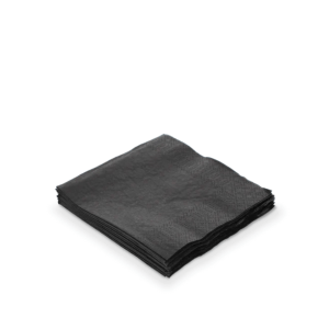 papieren servet zwart 33x33cm ¼ vouw 2-lgs