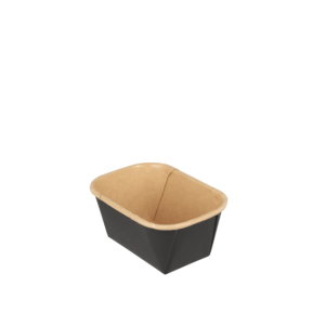 Kraft zwart sausbakje rechthoekig 250ml/108x80x49mm