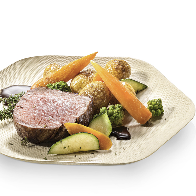 fine dining bord 'Xagon' 24cm met uniek design