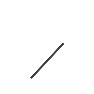 PLQ vochtbestendig cocktailrietje zwart 150x8mm